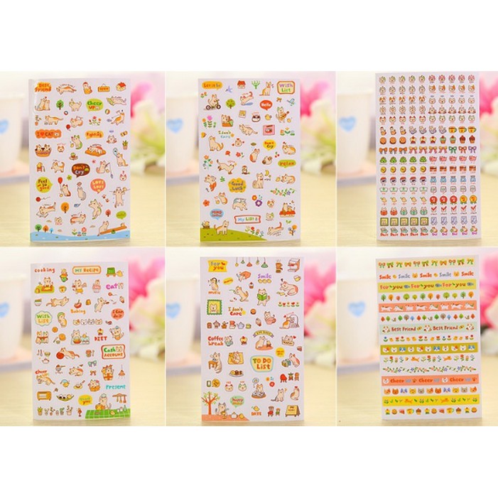 Set 6 - 12 tấm Sticker dán hình mẫu mới - chọn mẫu - MixASale