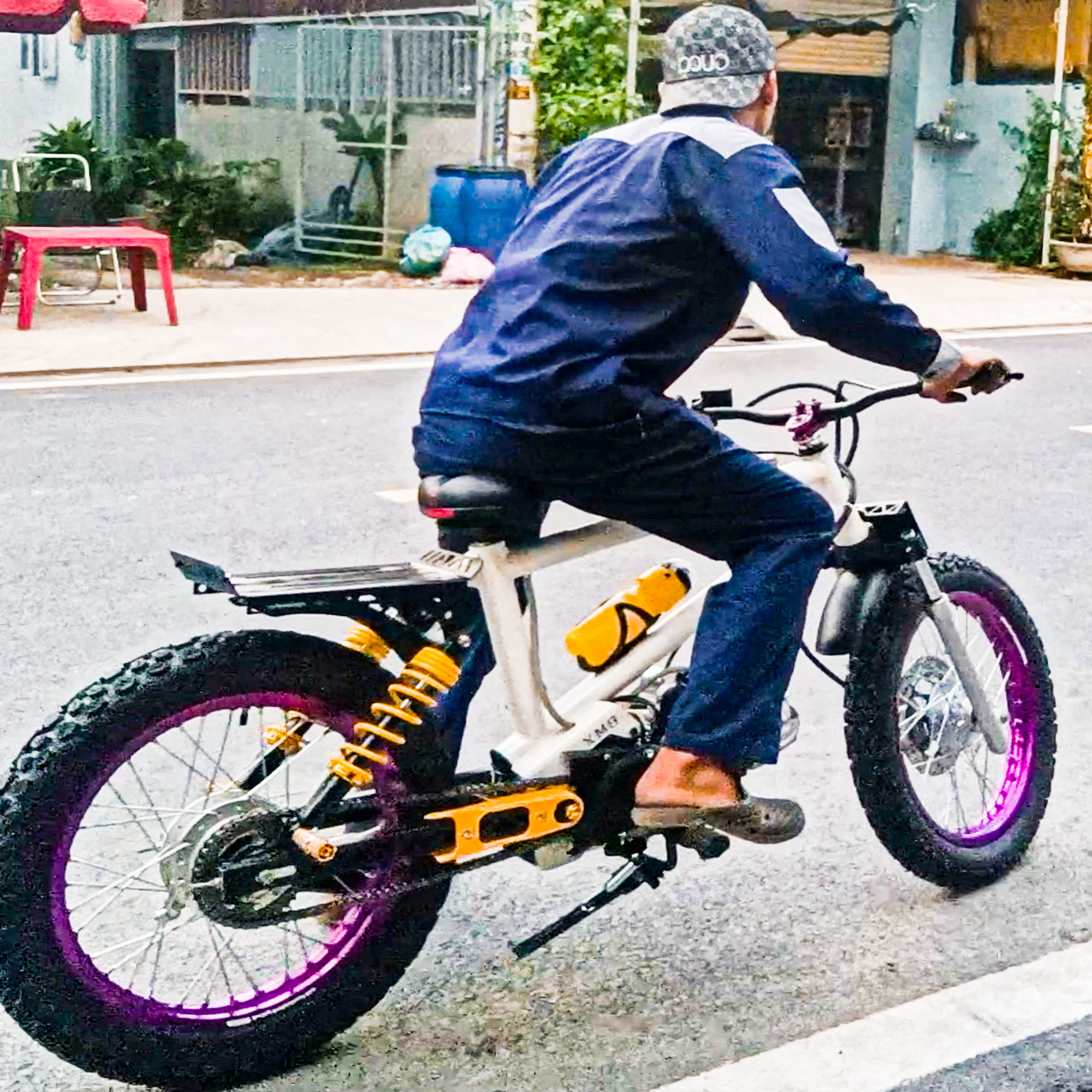 Sườn xe đạp bmx cub 130cc gắn máy wave dream