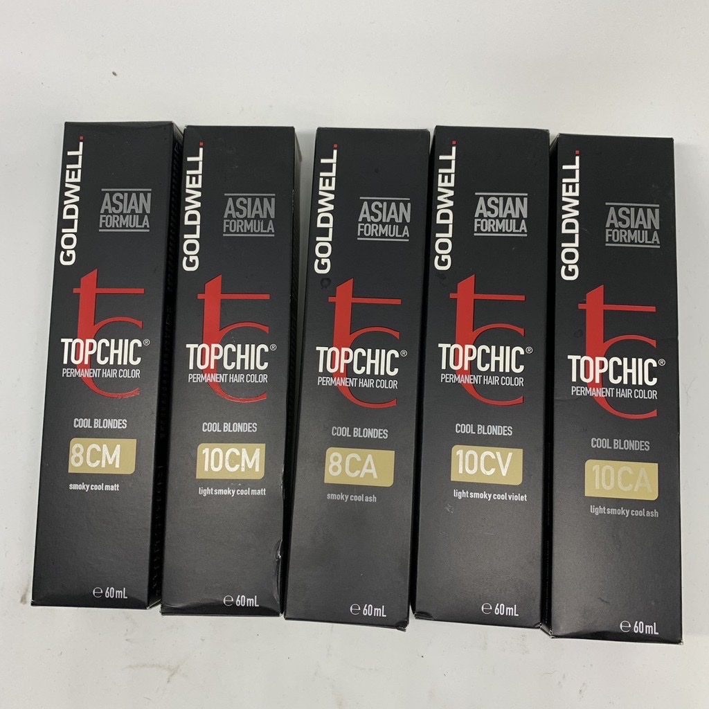 [HCM](Tặng kèm oxy trợ nhuộm ROYAL 120ml)THUỐC NHUỘM GOLDWELL TOPCHIC THỜI TRANG ĐỨC 60ml