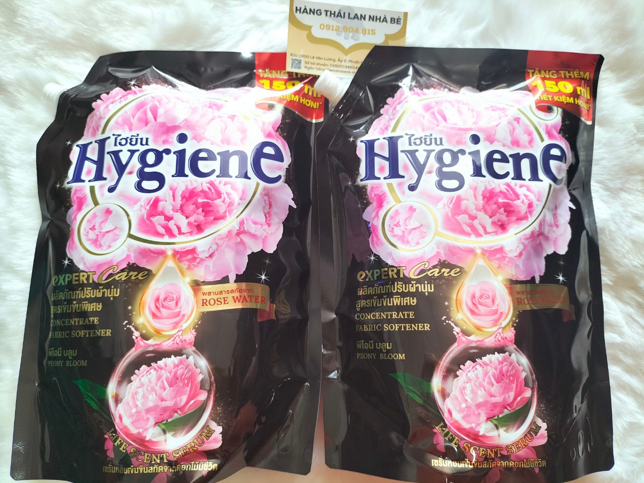 [HCM] COMBO 2 BỊCH NƯỚC XẢ VẢI ĐẬM ĐẶC HYGIENE THÁI LAN MÀU ĐEN 1300ml