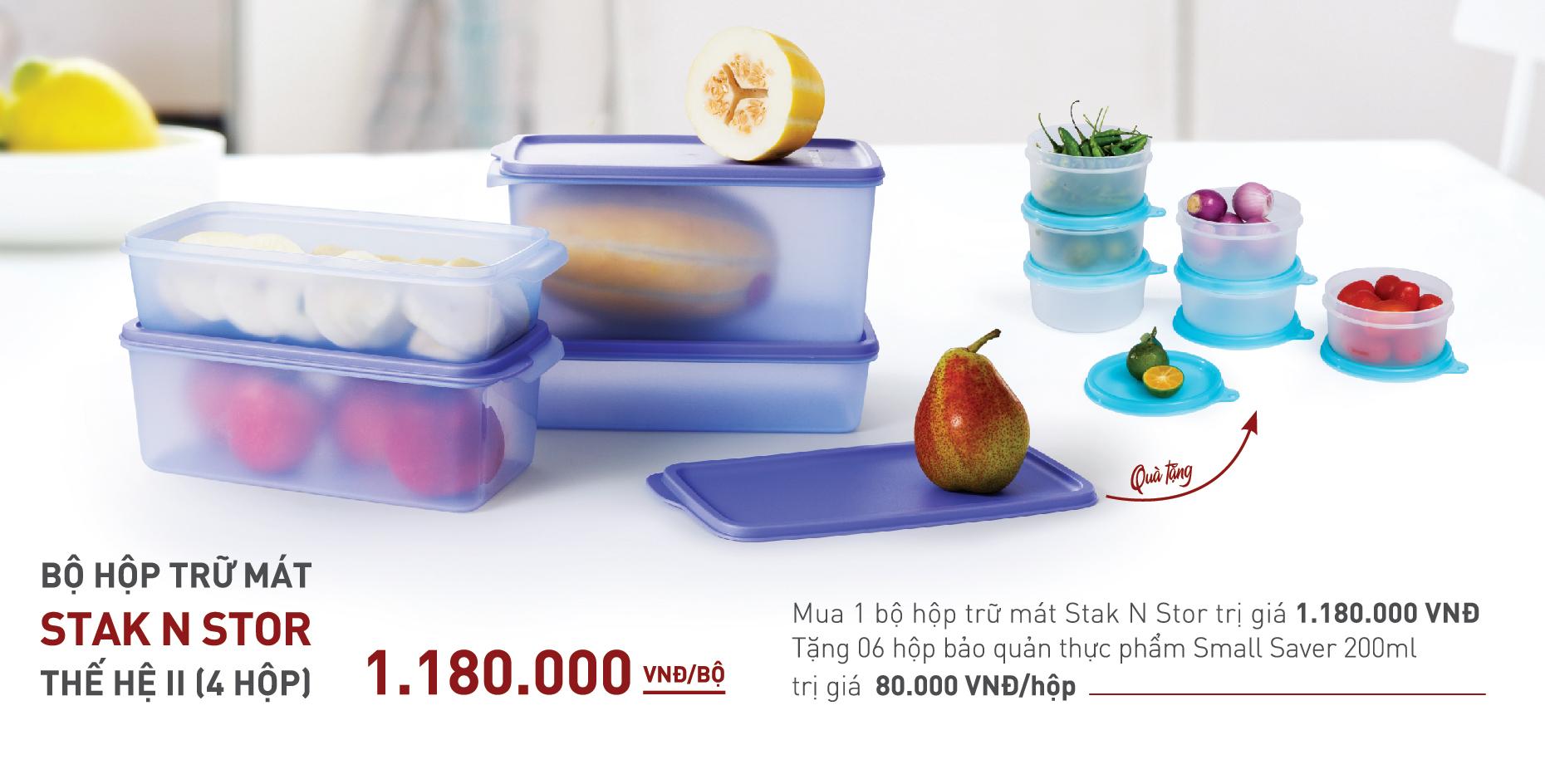 Bộ hộp trữ mát Stak N Stor Gen II - Tặng 6 hộp Trị giá 480,000d