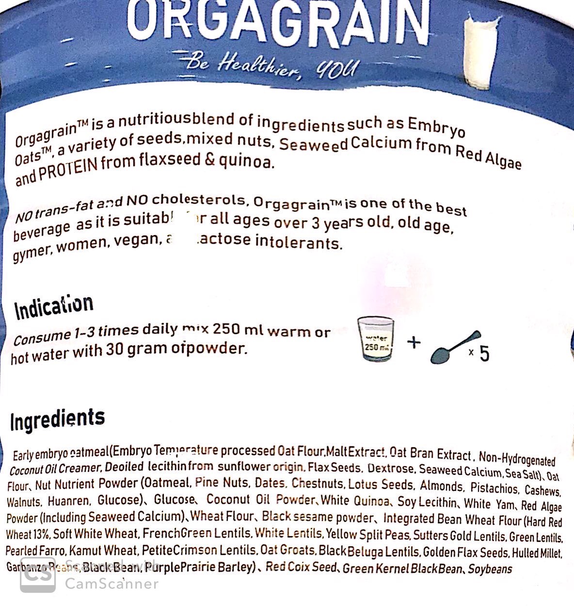 Orgagrain High Calcium Vegan Nut Milk 900g
