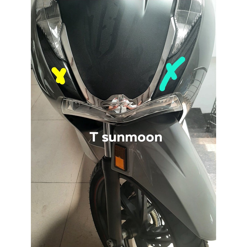 Trang trí bên đèn pha sh 350i 2021-2023 trang trí ốp xin nhan sh 350i mặt nạ honda