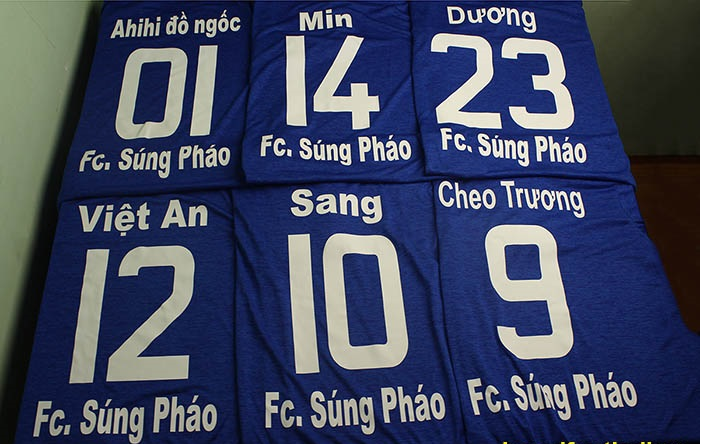 Dịch VỤ IN TÊN , SỐ QUẦN ÁO ĐÁ BANH