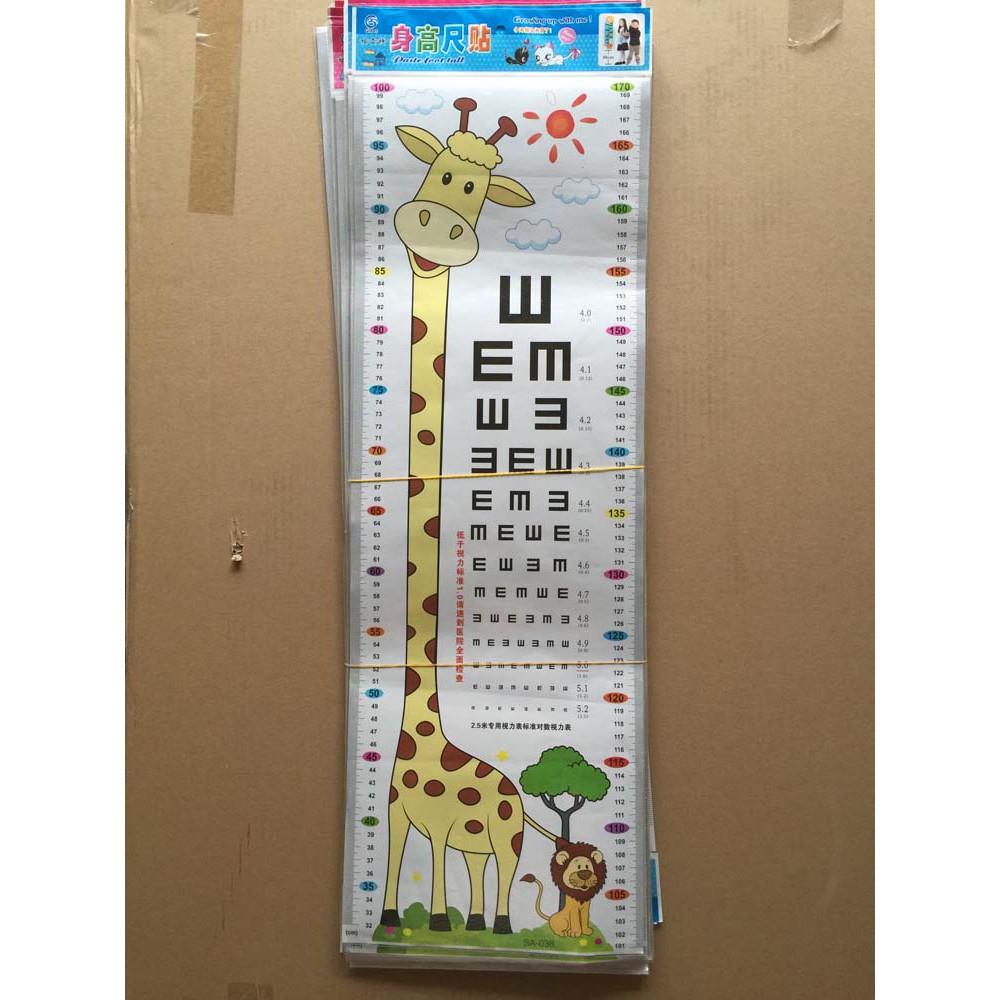 Decal dán tường đo chiều cao cho bé, thước đo chiều cao cho bé