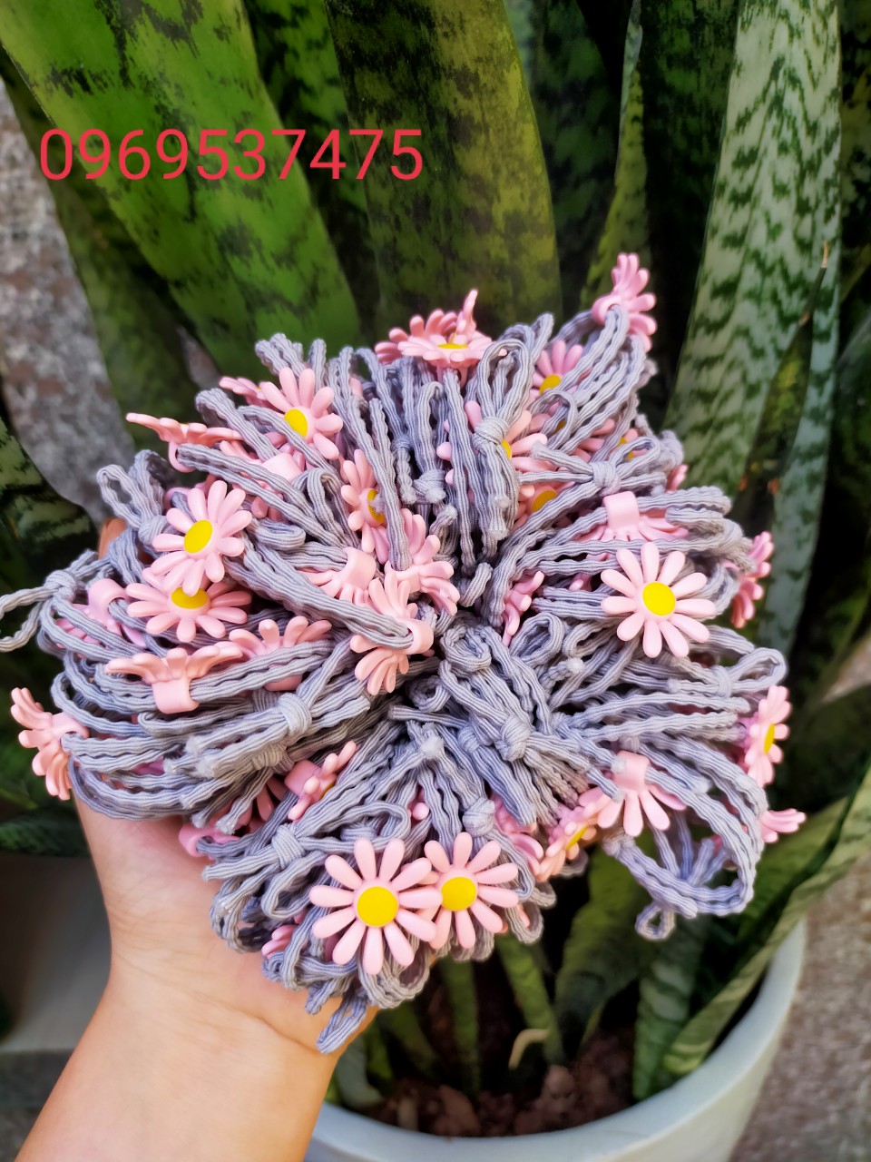 Sỉ 100 Dây Cột Tóc Hoa Cúc Phong Cách Hàn Quốc Siêu Dễ Thương