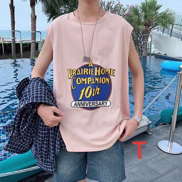 Áo ba lỗ 10th in ngực DTR0320