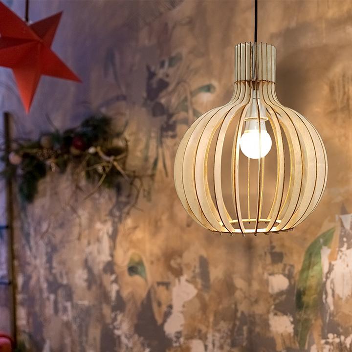 Đèn gỗ trang trí củ tỏi AKZ-DGC2-2