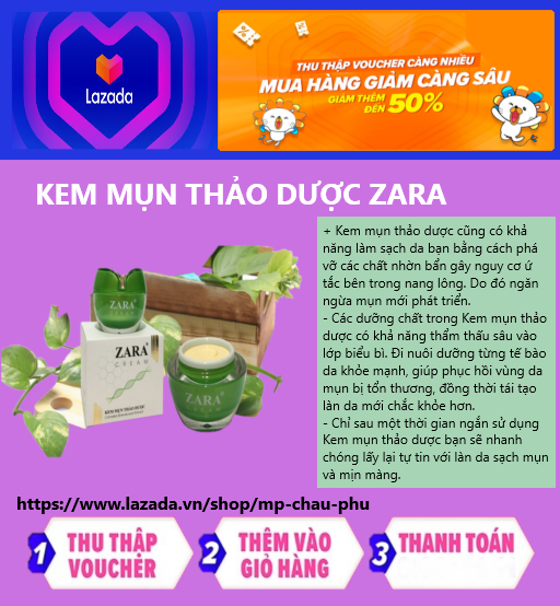 KEM dưỡng trắng MỤN ZARA 12Gram