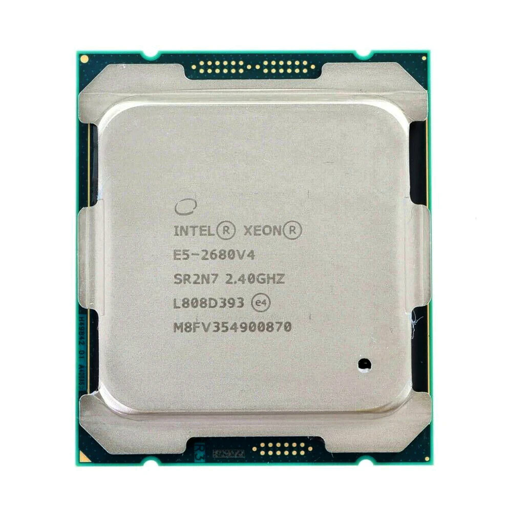 Used IN XEON E5 2680 V4 CPU PROCESSOR 14 CORE 2.40GHZ 35MB L3 CACHE 120W SR2N7 LGA 2011-3