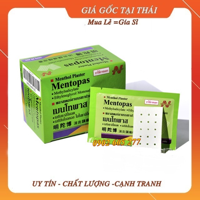 1 Gói Cao Dán Mentopas Neoplast Thái Lan (1 Gói 10 miếng)