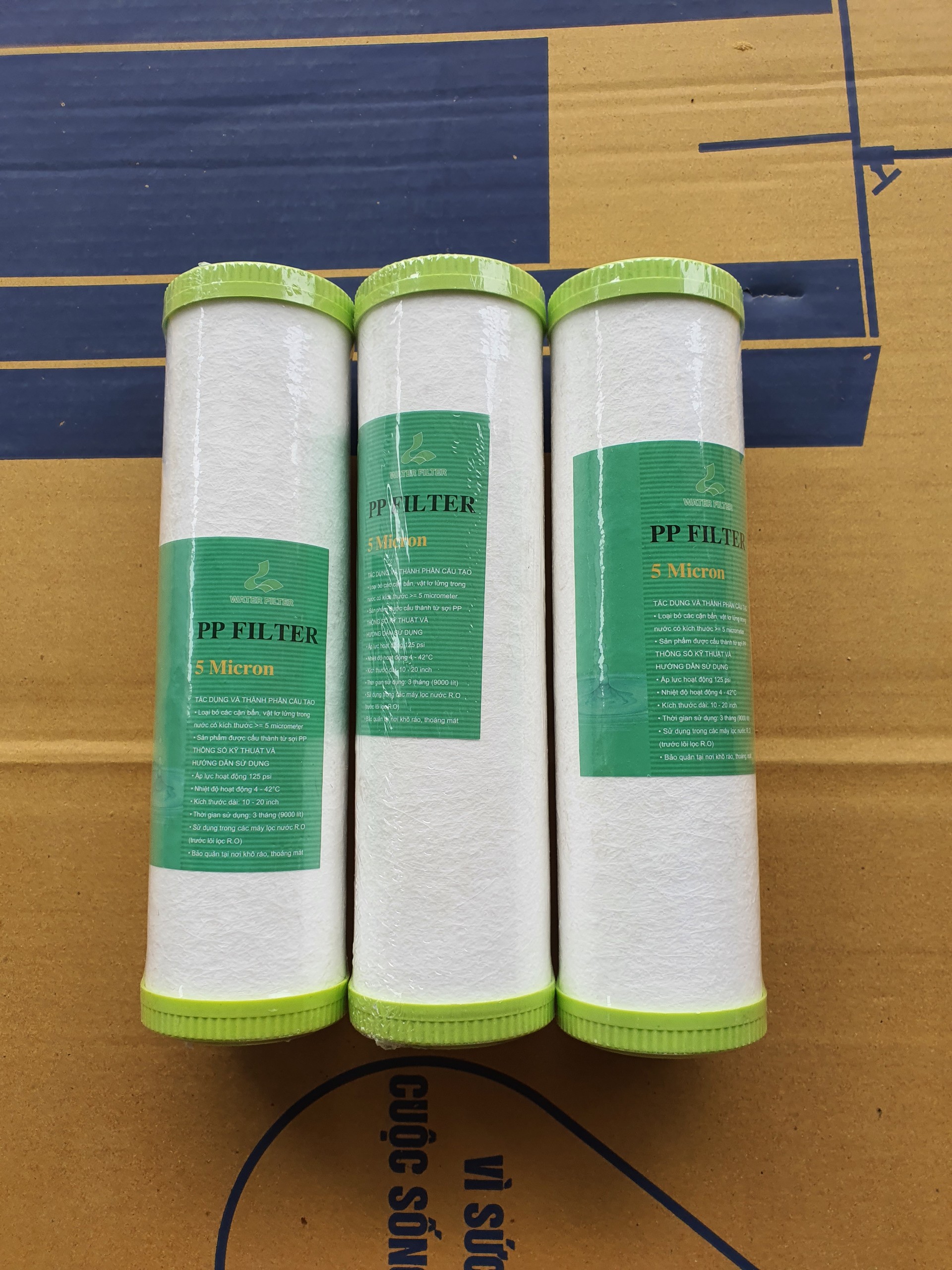 Lõi lọc nước pp số 1 thường 5 micron có đầu bịt