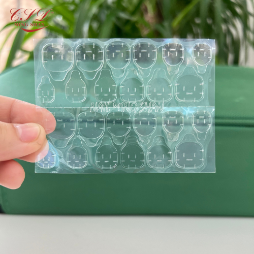 Keo dán móng Nail box bằng silicon 2 mặt tấm 24 miếng