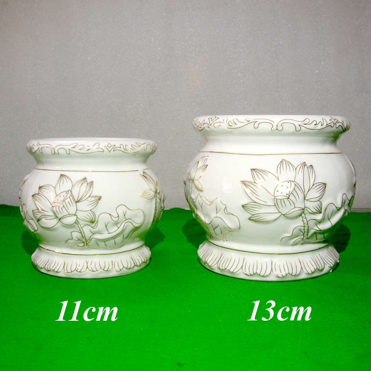 [HCM]Lư hương thờ cúng hoa sen trắng