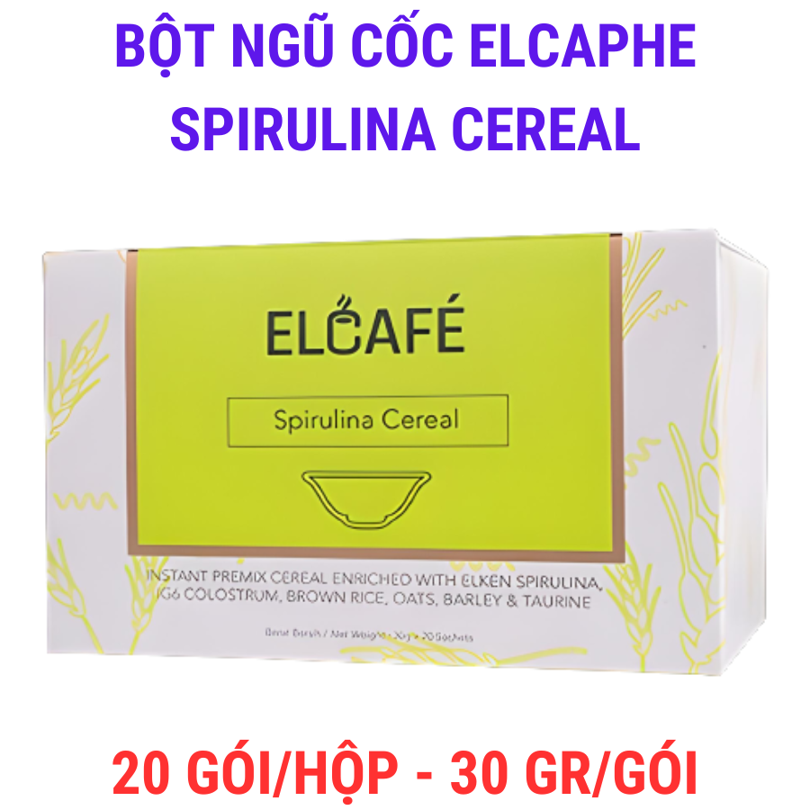 [  ] Bột ngũ cốc ElCafe Spirulina Cereal - 20 GÓI/HỘP