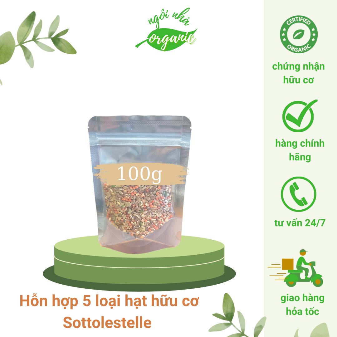 Hạt dinh dưỡng hỗn hợp 5 loại hạt hữu cơ Sottolestelle
