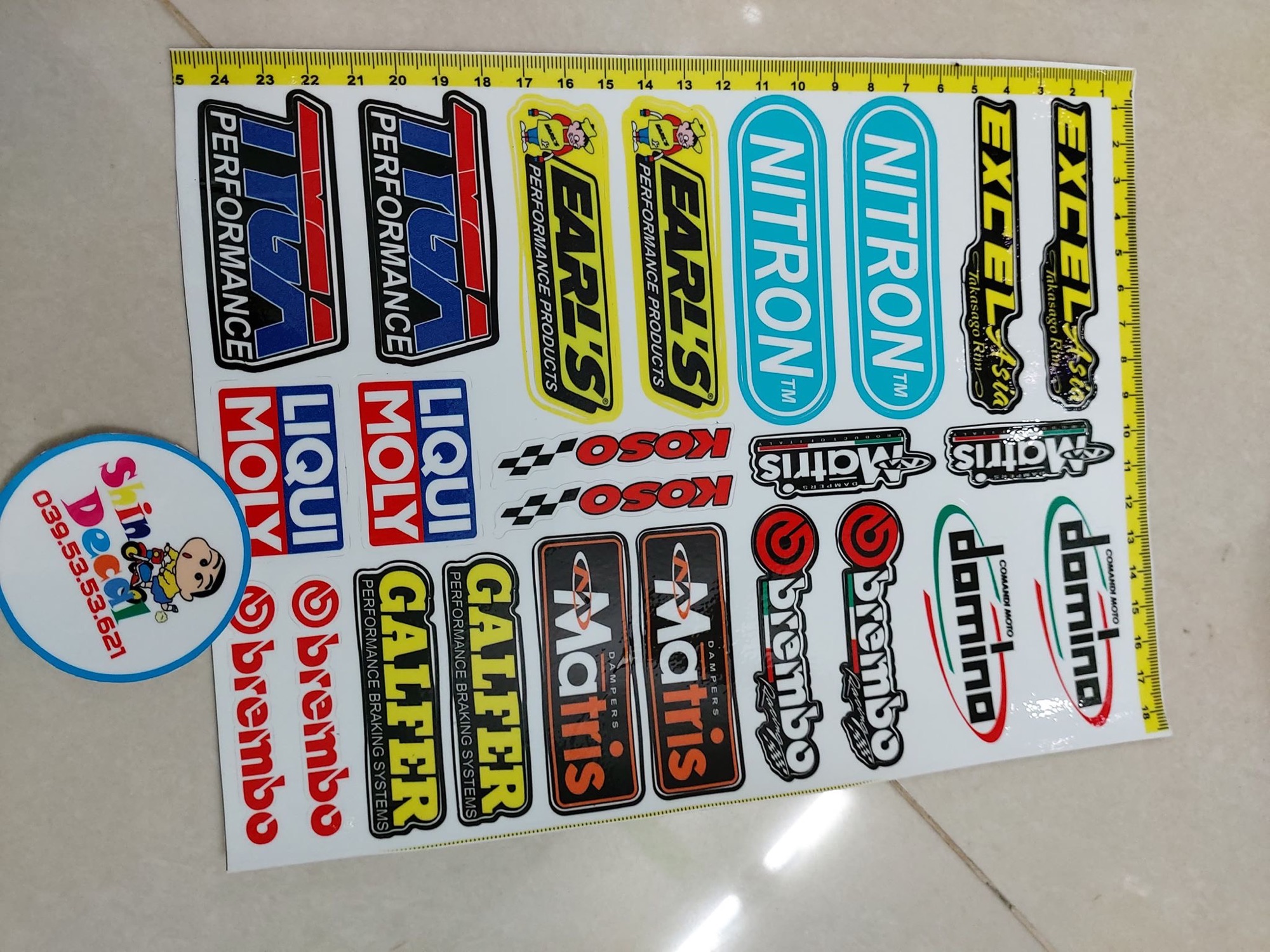 Set tem logo sticker excel nitronmatris