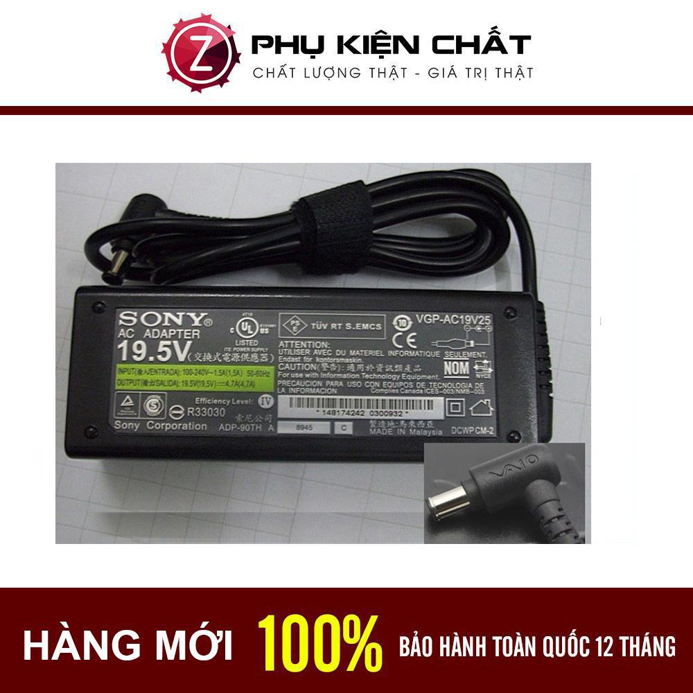 [HCM]Sạc Laptop Sony Vaio 19V 4.7A 90W ! Bảo Hành 12 Tháng + Tặng Dây Nguồn 15M !
