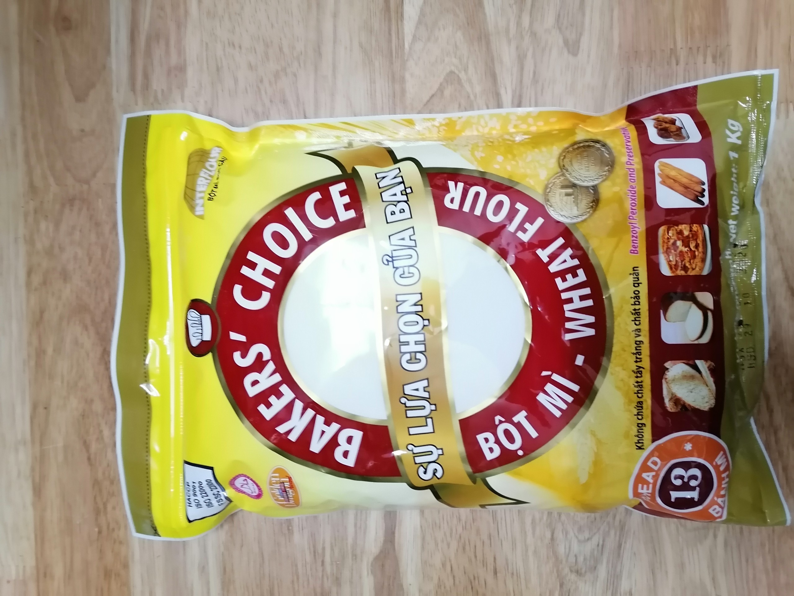[1 Kg – Số 13] Bột mì làm bánh mì [VN] BAKERS CHOICE No.13 Bread flour (halal) (ntn-hk)