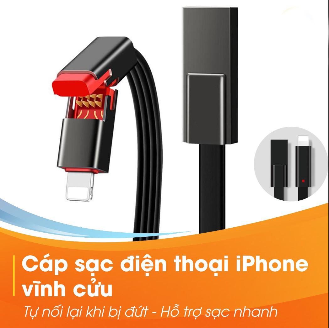 [HCM]Cáp sạc điện thoại Lightning/Type C/ Micro vĩnh cửu tự nối lại khi bị đứt - Hỗ trợ sạc nhanh - Truyền dữ liệu tức thời - cáp sạc vĩnh cửu - cáp sạc nhanh - sạc nhanh - cáp xịn - cáp iphone - cáp typec - cáp android