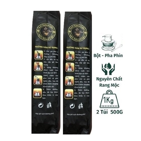 Combo 2 Bịch (mỗi bịch 500gr) Cà phê pha phin Nam Phát đậm đà - Đặc sản Buôn Ma Thuột