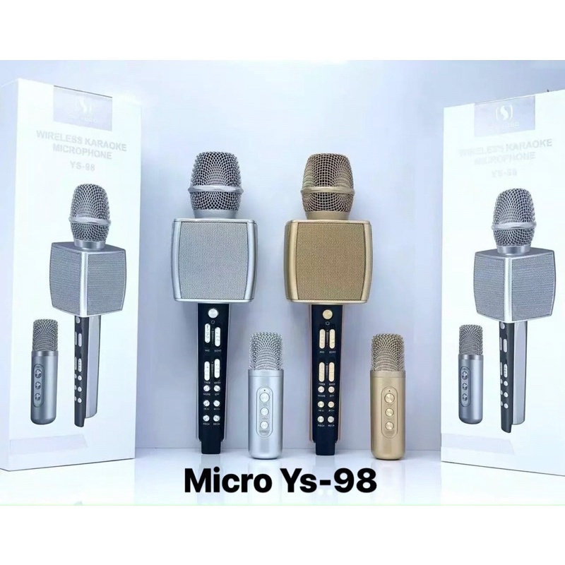 Micro karaoke kèm 2 mic kèm loa bluetooth Ys98