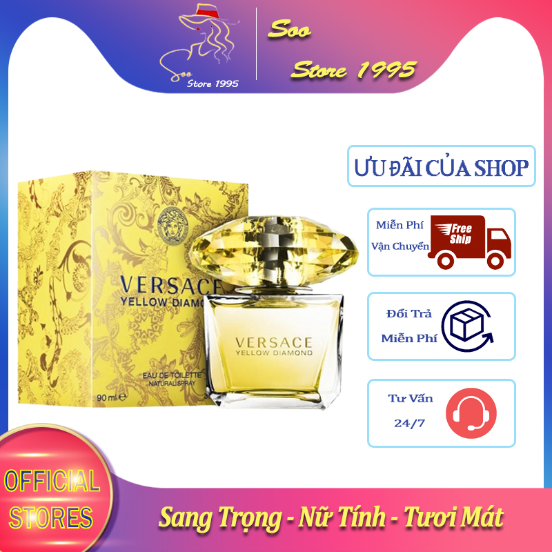 [FREE SHIP] Nước Hoa Nữ Versace Yellow Diamond EDT 90ML - Versace Vàng