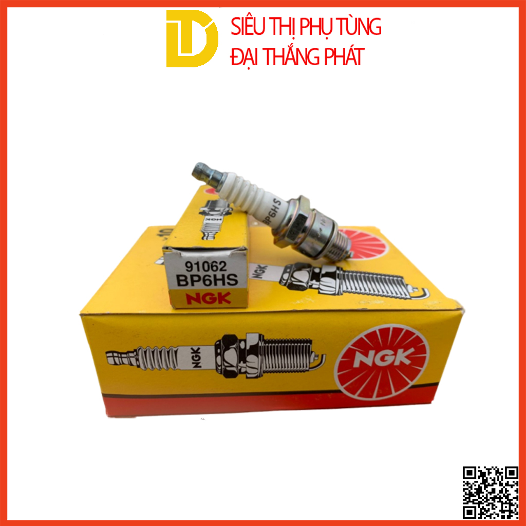Bugi NGK 91062 BP6HS Bugi chân ngắn to cho máy bơm, máy cắt cỏ, máy nổ, máy phát, máy đầm, các loại máy
