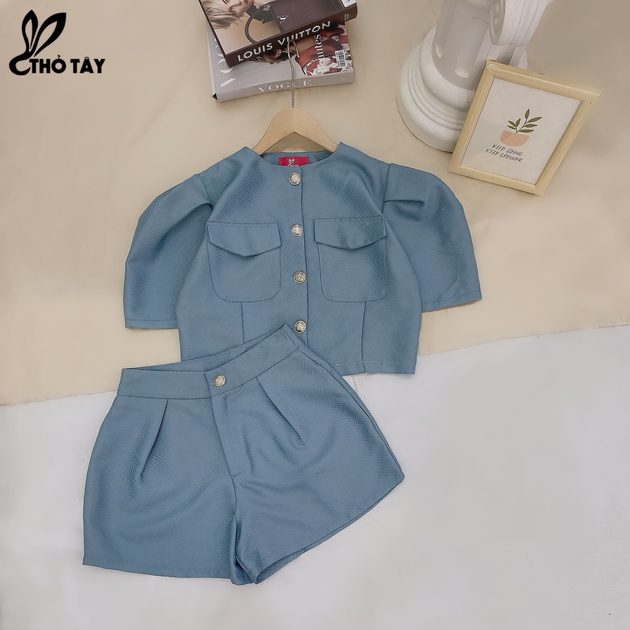 Set Bộ Nữ Tiểu Thư Tay Phồng - THỎ TÂY S309Cx357