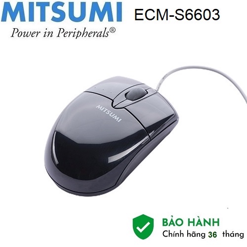 Chuột dây mitsumi ecm-s6603 xịn đen, chính hãng