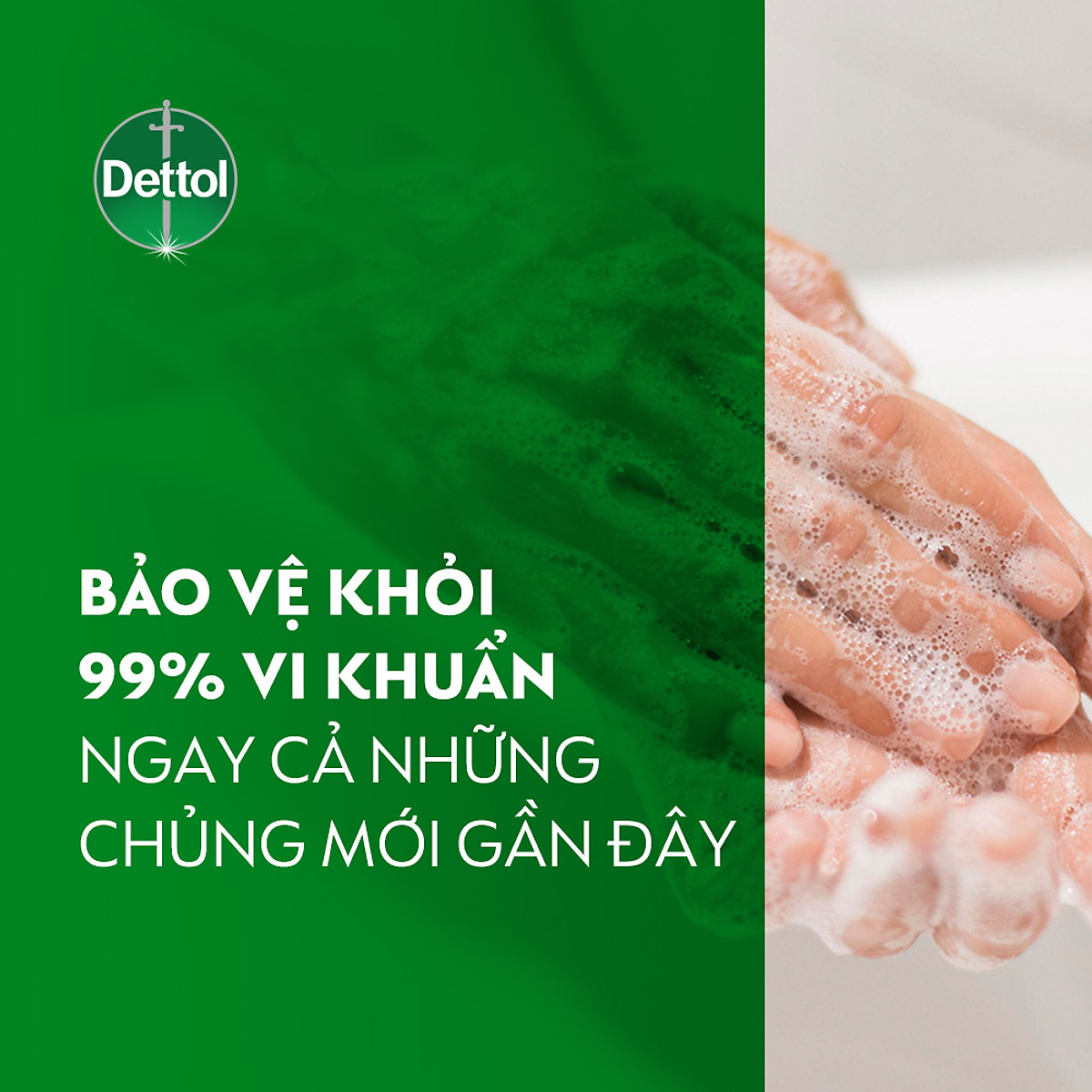 Nước rửa tay Dettol Kháng khuẩn (Xanh) 250g
