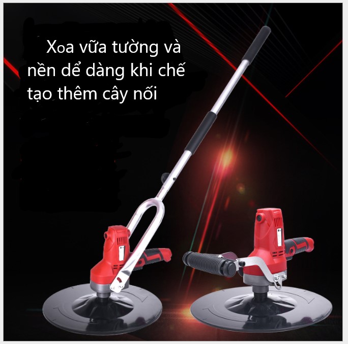 máy xoa vữa có đèn và cây đánh bột  xoa nền dể dàng