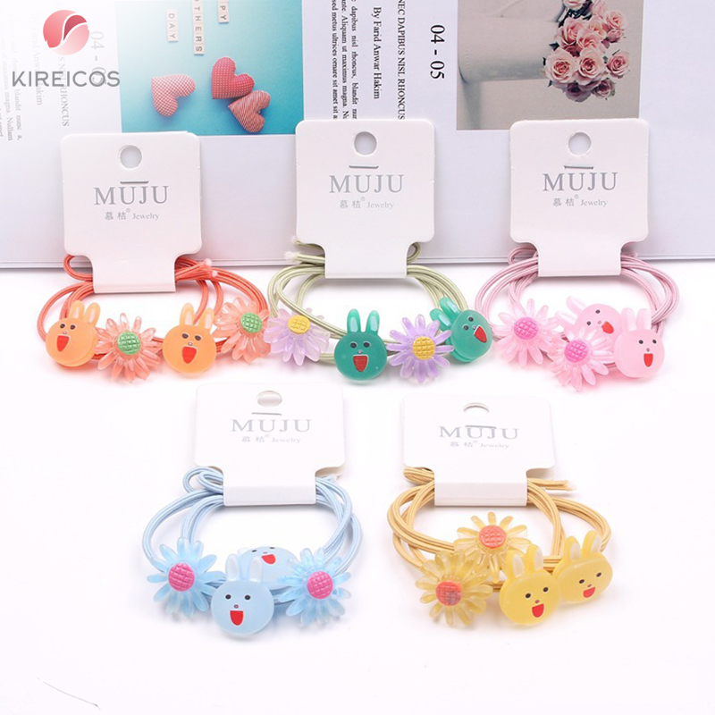 Set 2 sợi dây cột tóc cho bé hình thú b127