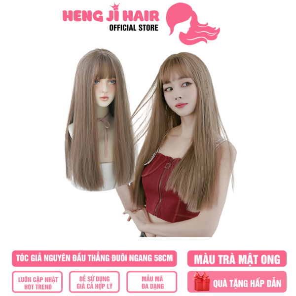[FREESHIP+QUÀ 29K] Tóc Giả Nữ Nguyên Đầu Thẳng Đuôi Ngang 58cm HH58 Tóc Được Thiết Kế Tỉ Mỉ Rất Tự Nhiên, Hàng Có Sẵn, Cam Kết Cả Về Chất Liệu Cũng Như Hình Dáng - Hengji Hair Official Store nhập khẩu