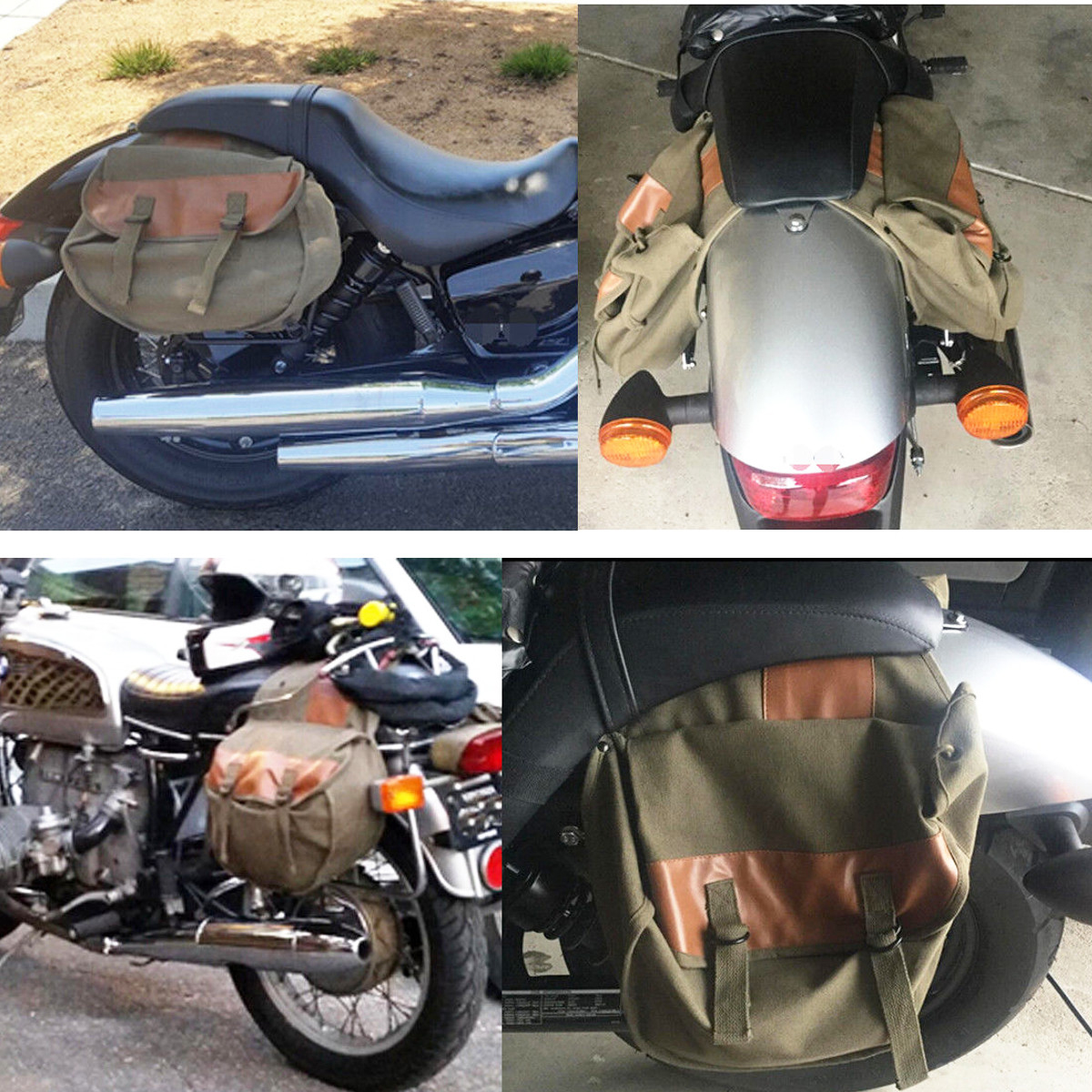 Túi Da Đựng Đồ Gắn Yên Xe Mô Tô Bằng Da PU Phù Hợp Với Xe Mô Tô xe đạp