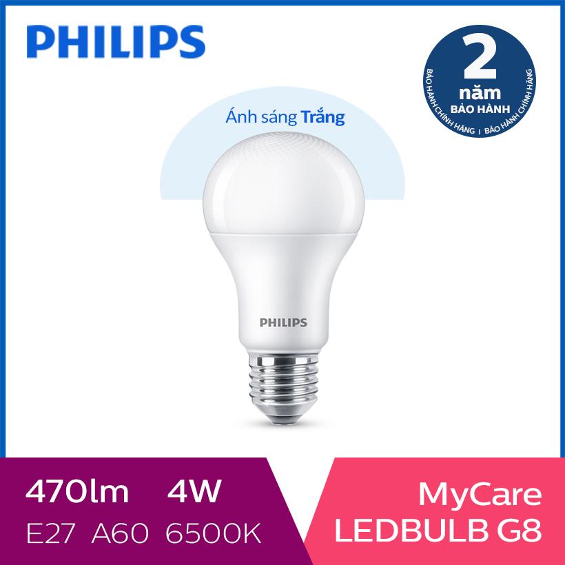 Bóng đèn Philips LED MyCare 4W 6500K E27 A60 (Ánh sáng trắng)