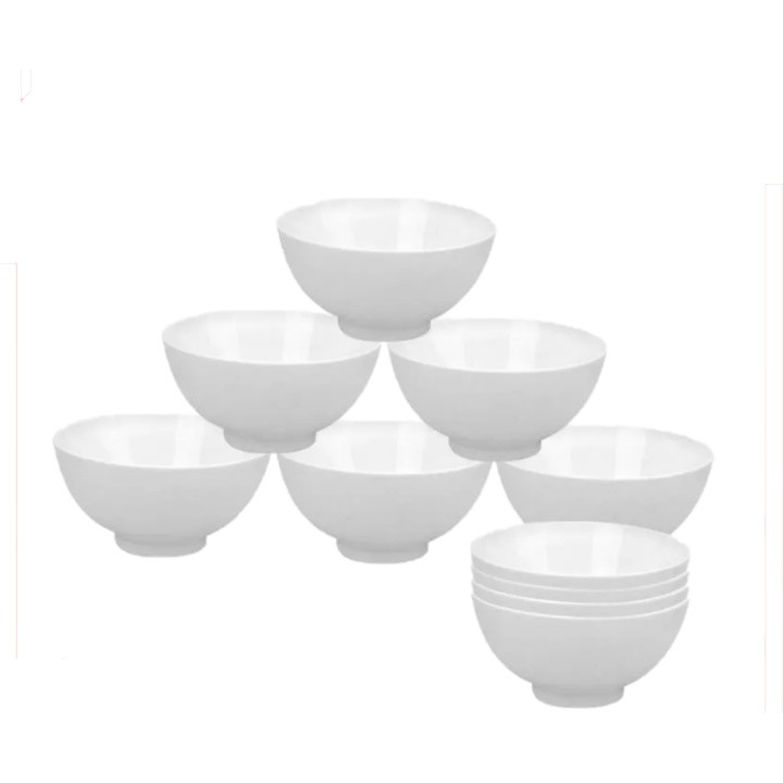 [HCM][COMBO 10 CÁI ] BỘ CHÉN SỨ HOA VĂN CAO CẤP - CHÉN SỨ TRÁNG MEN- TÔ VÀ CHÉN