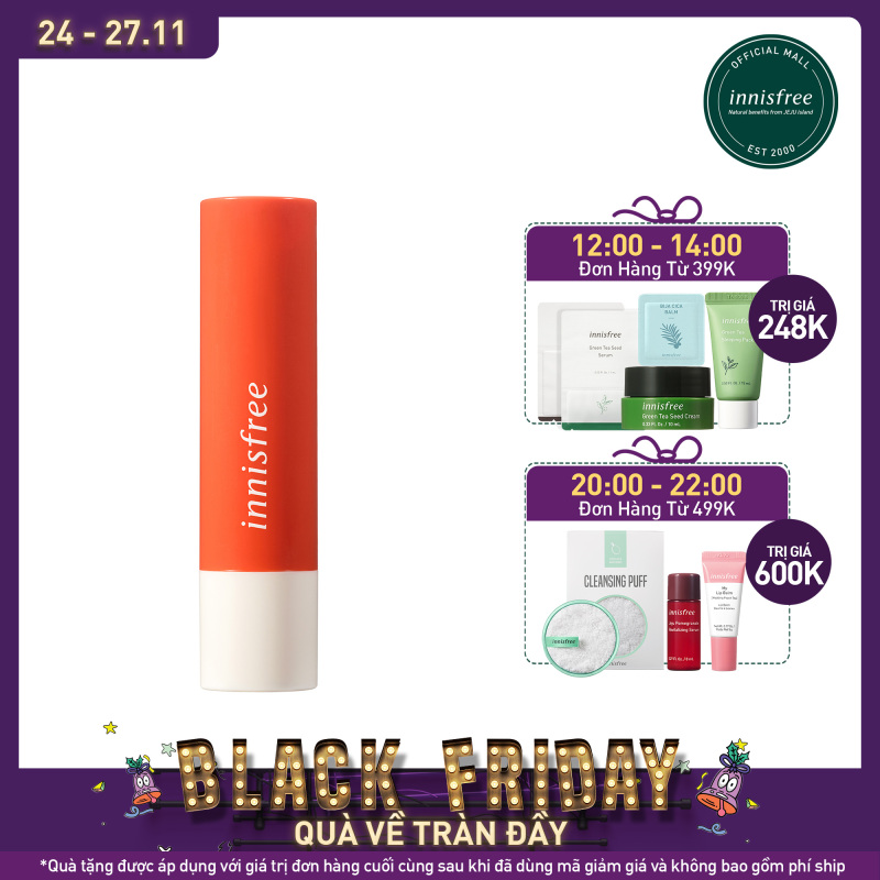 Son dưỡng có màu innisfree Glow Tint Lip Balm #4 3.5g