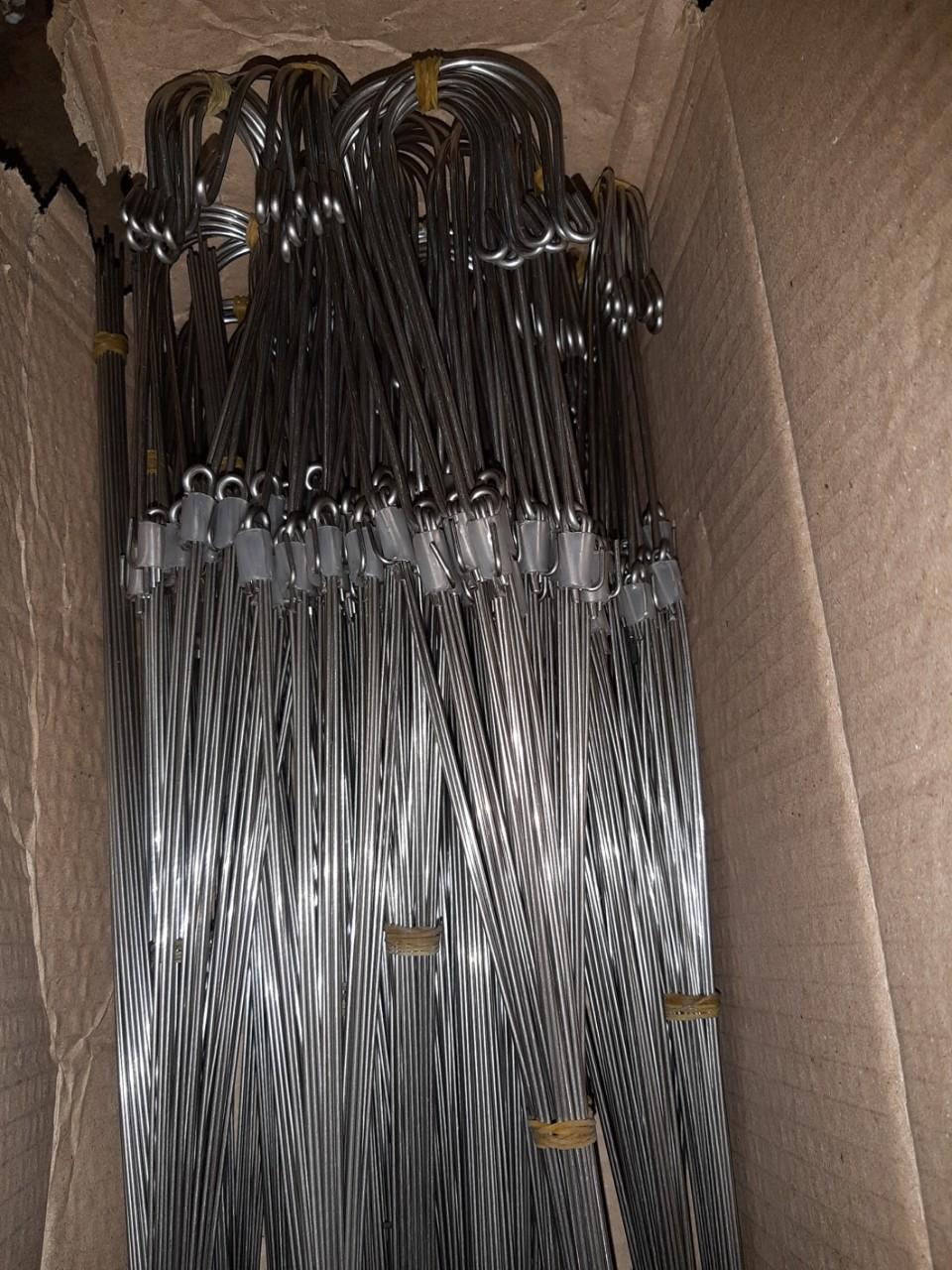 SÉT 10 móc inox 3 sợi dài 70cm