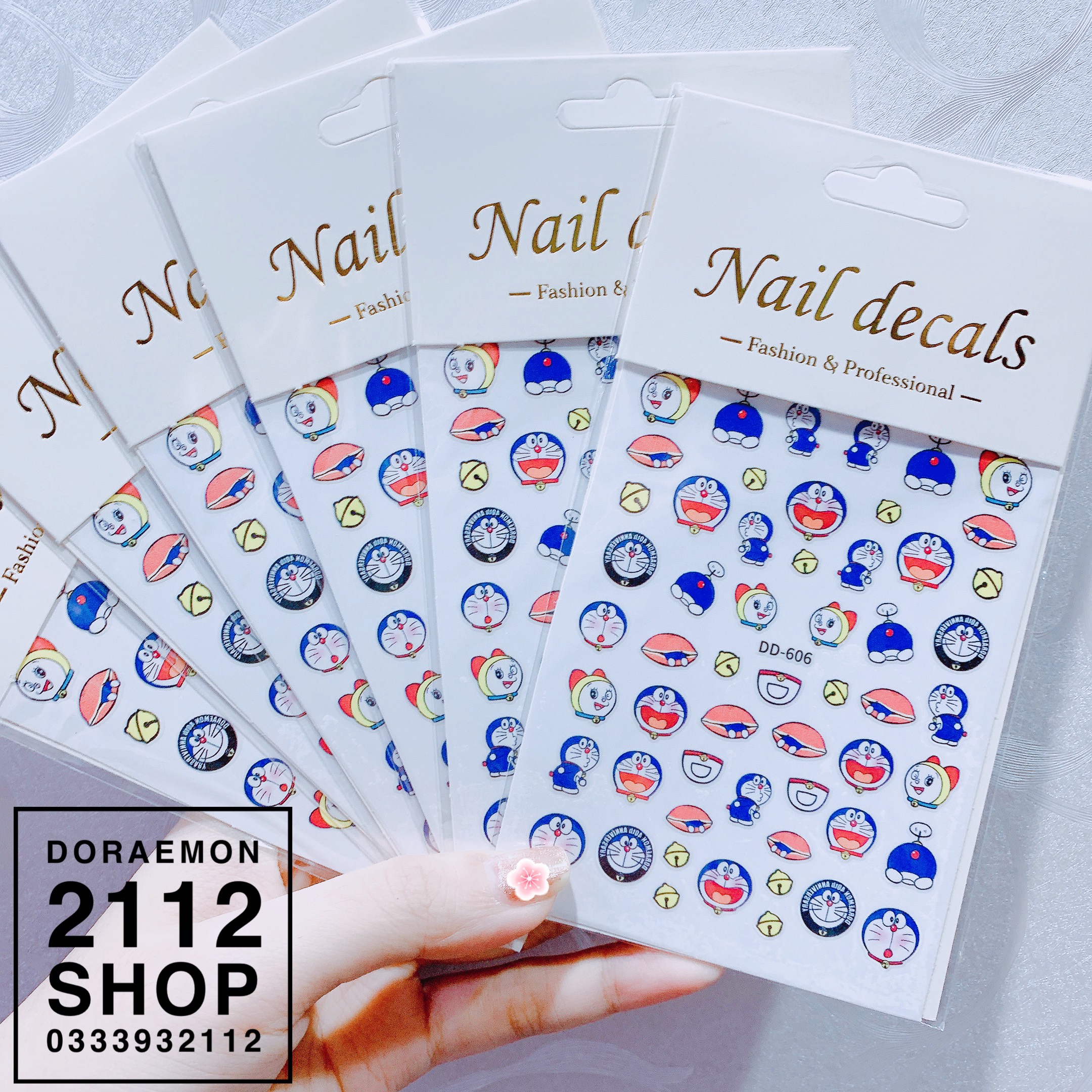 Sticker dán móng - Hình dán móng Doraemon dễ thương