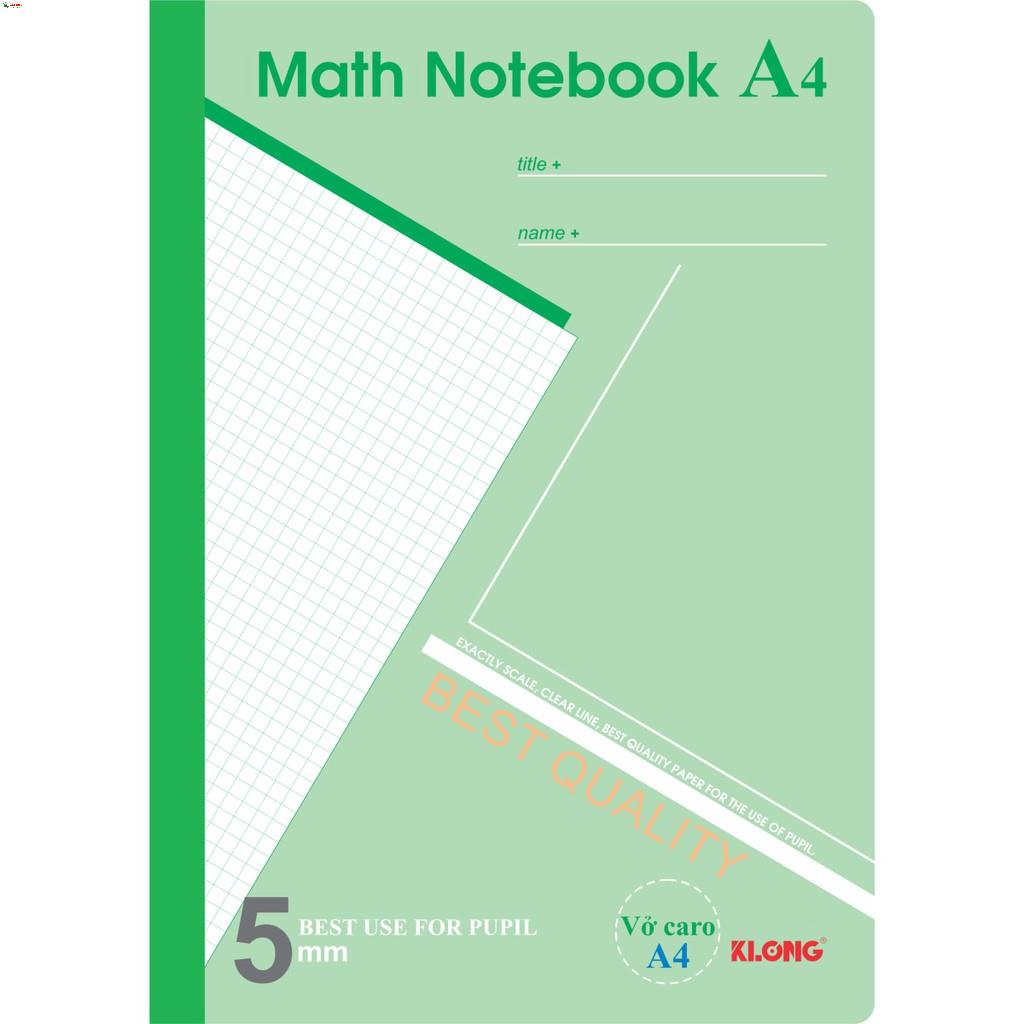-Vở caro (5*5) 200tr 70/92 Math Notebook; MS: 298 [Klong]