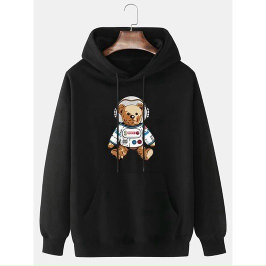 Áo Hoodie Nam Nữ Form Rộng Chất Nỉ Dầy Mịn in Nhiều Hoạt Hình Gấu Đáng Yêu