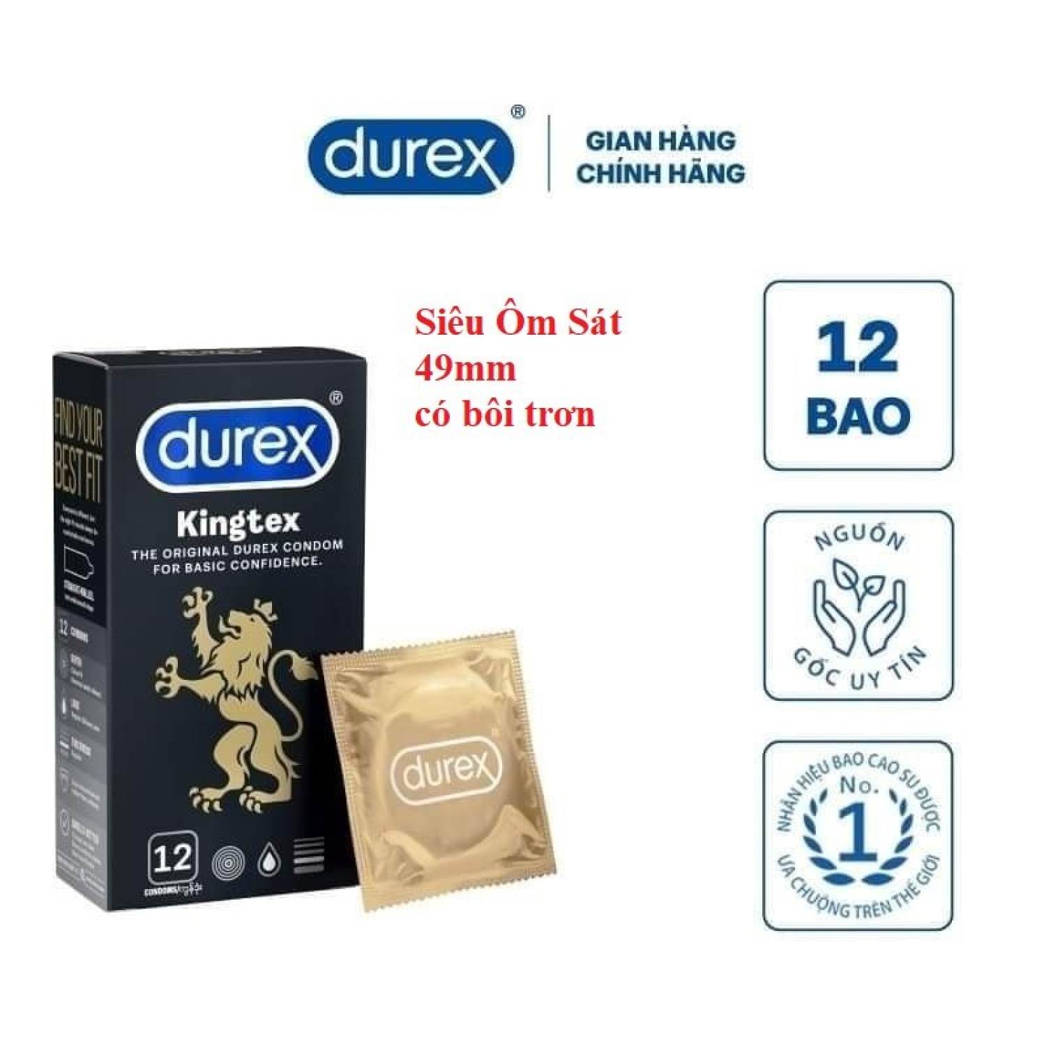 Bao cao su durex kingtex