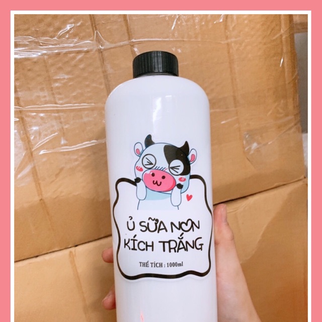 Ủ trắng sữa bò non kíchtrắng 1000ml đậm đặc