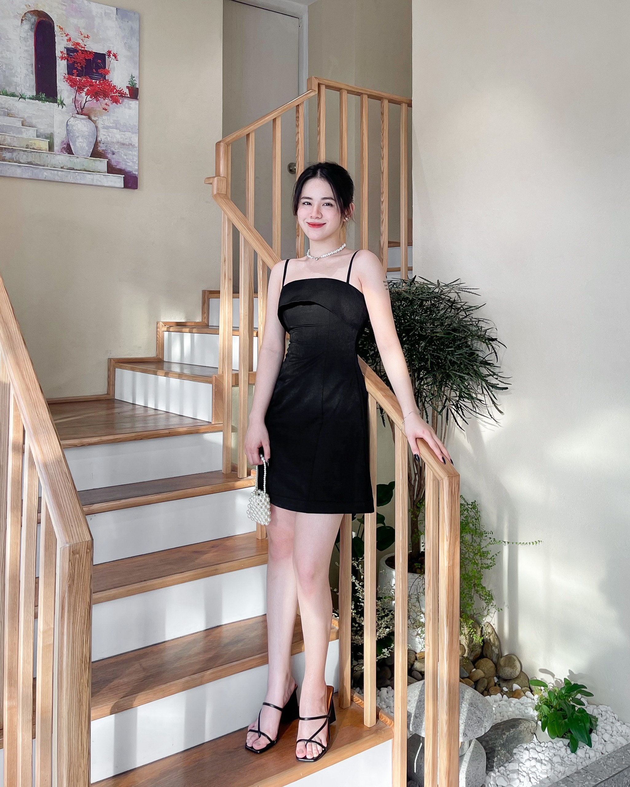 ZAREEN | ĐẦM 2 DÂY DÁNG A DAX54 - ĐEN