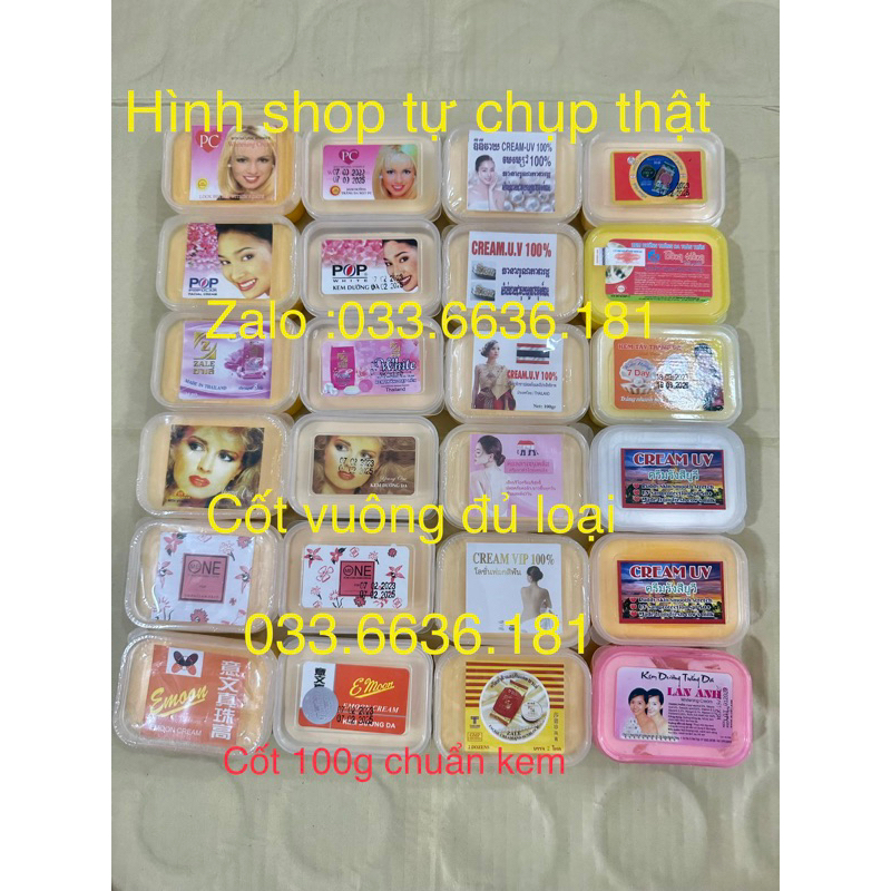 Kem cốt vuông thái lan 100g đủ dòng