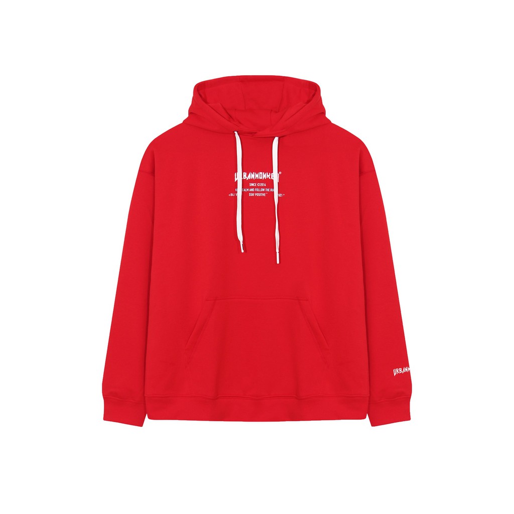 Áo Hoodie [ Urban Monkey ] Essential 2021 2.0 - Đỏ