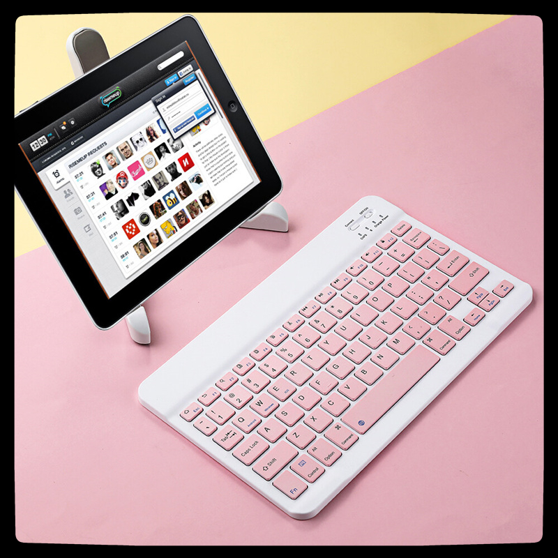【HCM】 Bàn phím không dây Bluetooth Rovtop Universal MINI - Dành cho Windows / MAC / Android / IOS / Điện thoại / iPad / Máy tính bảng Bàn phím chuột Bluetooth iPad Color Mute Bàn phím di động nhỏ