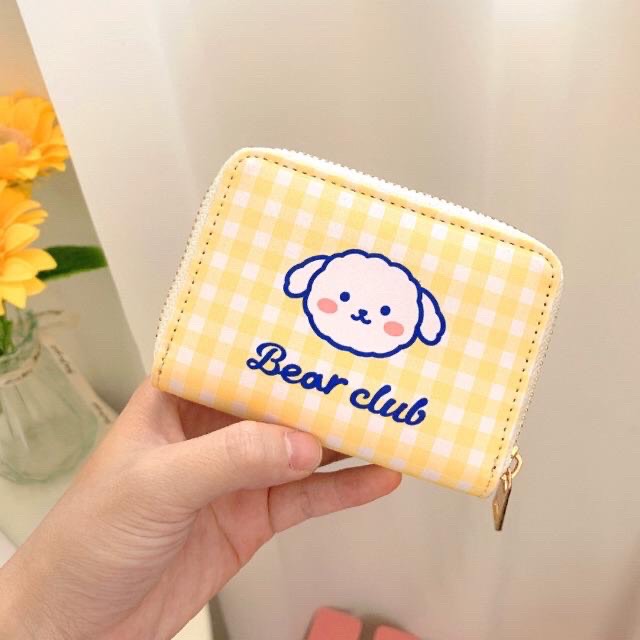 Ví mini cầm tay đựng thẻ nữ có nhiều ngăn, kích thước 11 cm * 8.5 cm * 2.5 cm - Sakura Shop