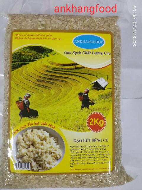 Gạo lứt trắng Séng Cù Điện Biên 2KG Ankhangfood